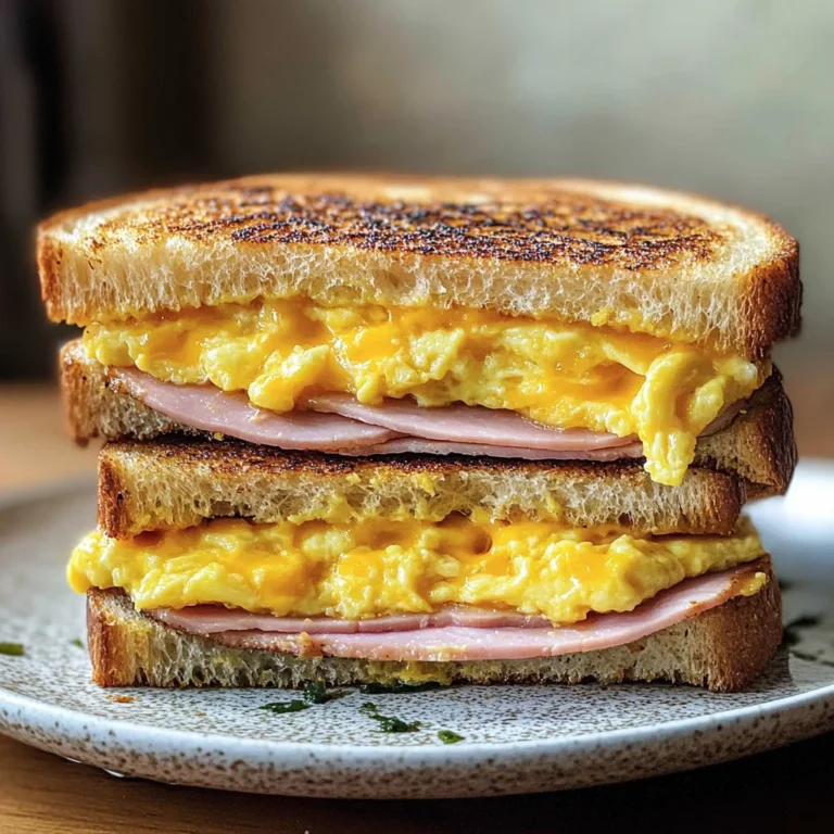 Egg and Ham Breakfast Sandwich
