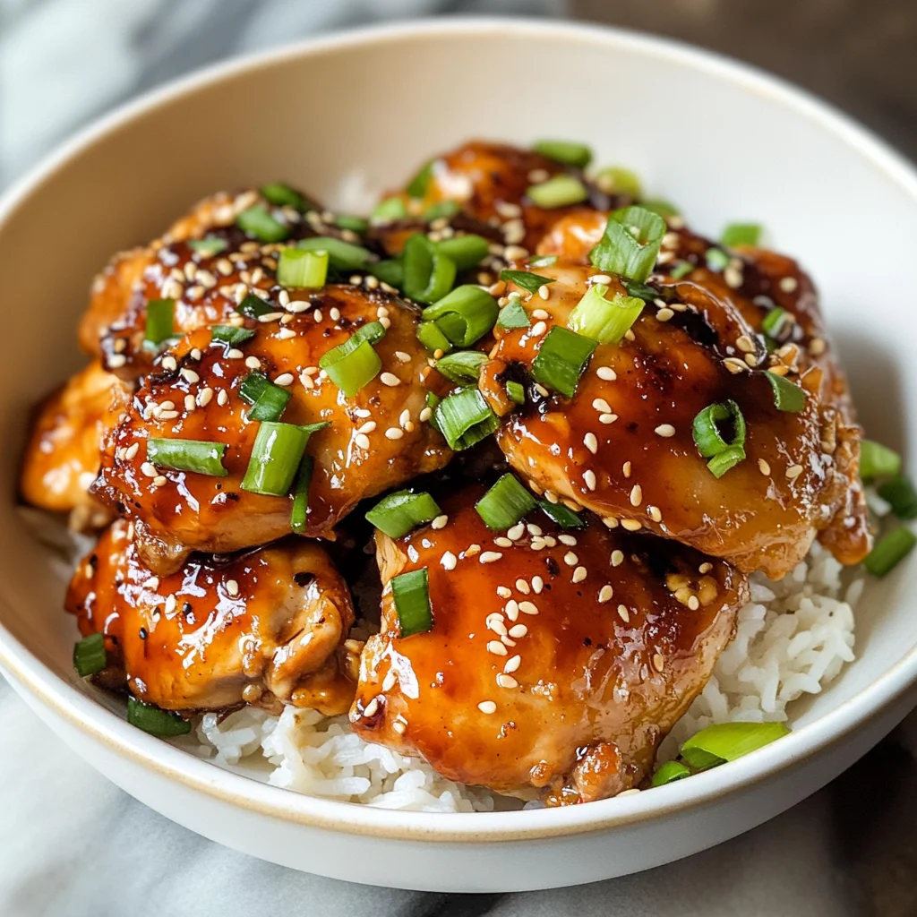 Honey Garlic Slow Cooker Chicken Thighs