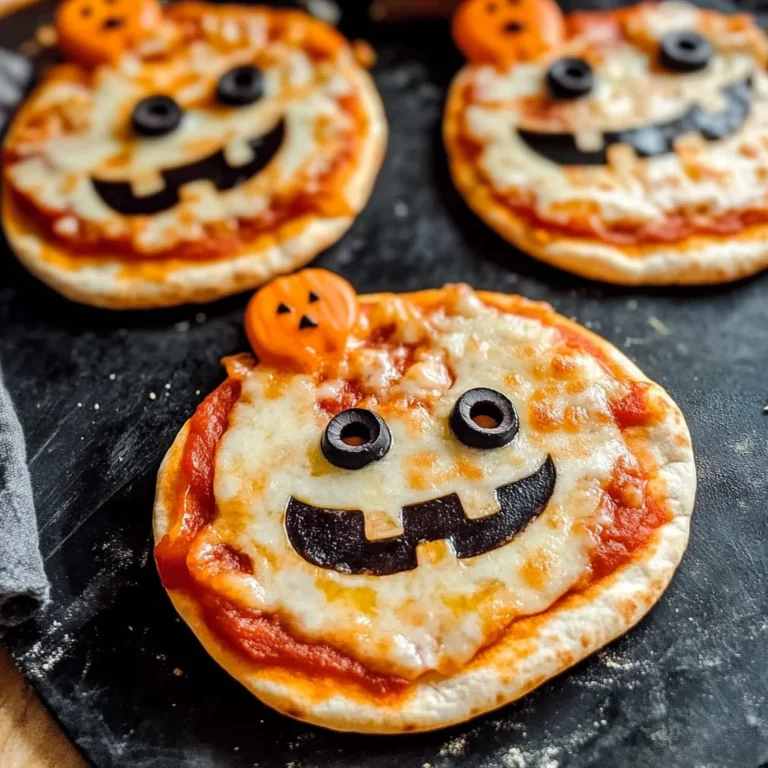 Easy Mini Halloween Pizzas
