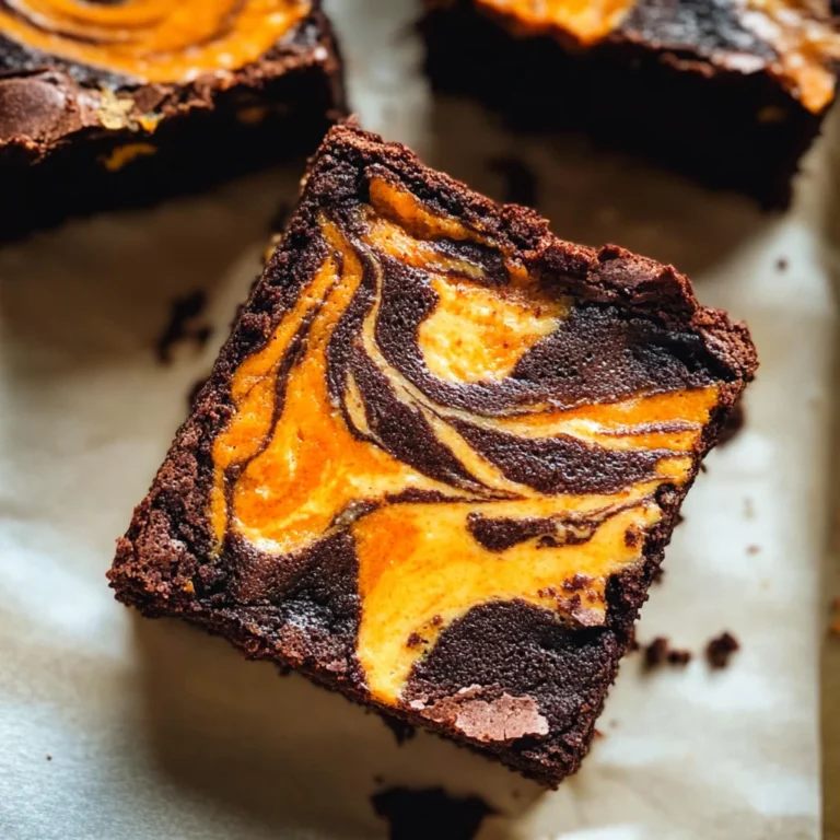 Halloween Cream Cheese Swirl Brownies