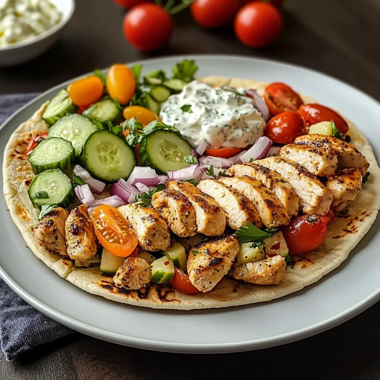 Mediterranean Chicken Gyros with Creamy Feta Tzatziki