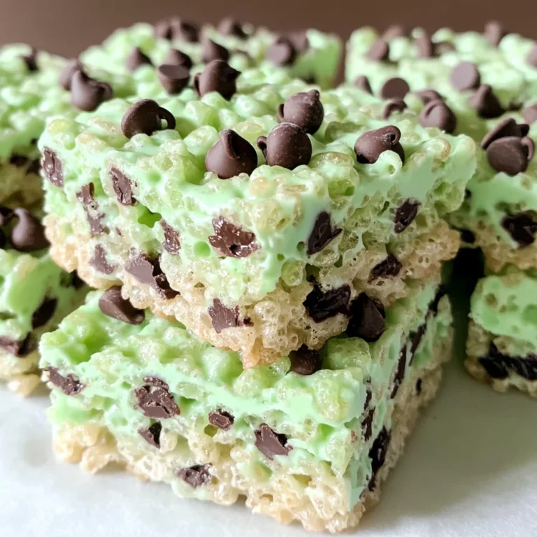 Mint Chocolate Chip Rice Krispie Treats