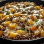One-Pan Cheesy Meat & Potato Skillet
