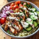 Savor 2-Hour Grilled Chicken Shawarma Bowls with Creamy Garlic Sauce