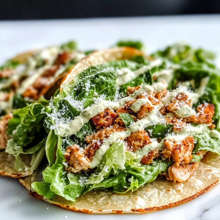 Smash Chicken Caesar Tacos
