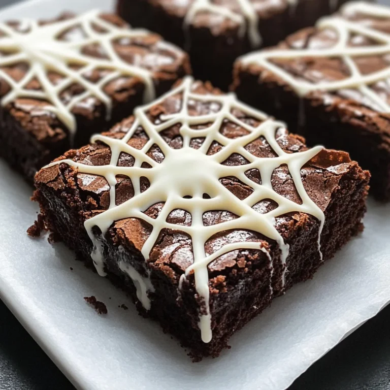 Spider Web Brownies