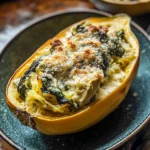 Spinach and Artichoke Stuffed Spaghetti Squash
