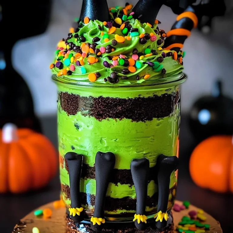 Witches Brew Halloween Cake Jars
