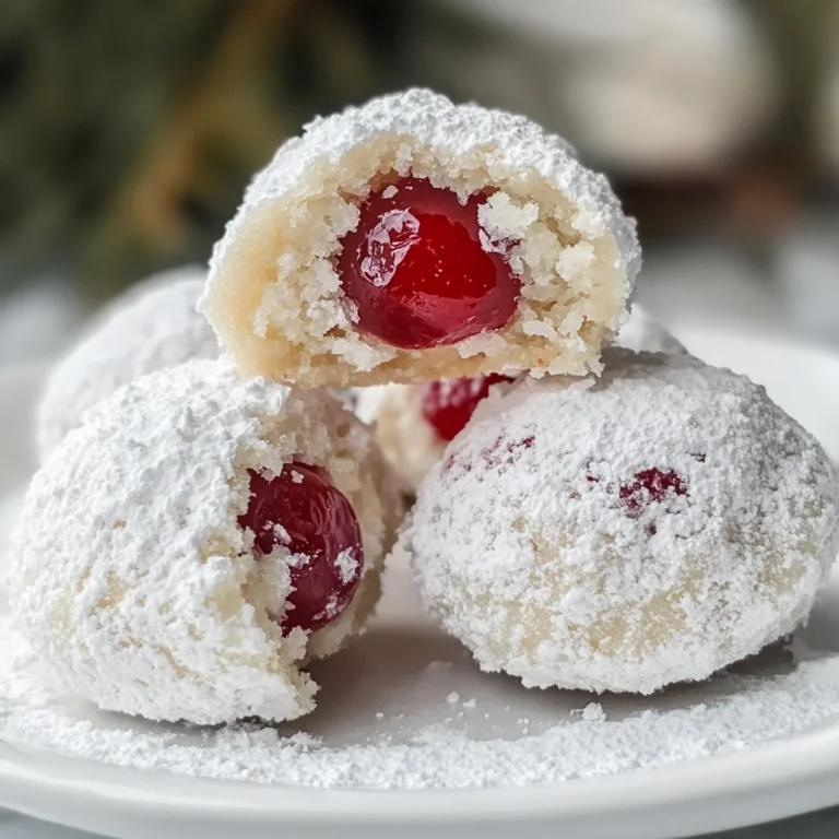 Cherry Snowball Cookies