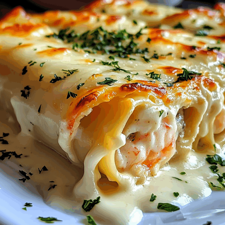 Dive into Decadence: Shrimp & Crab Alfredo Lasagna Roll-Ups You’ll Crave