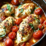 Garlic Tomato Chicken with Mozzarella