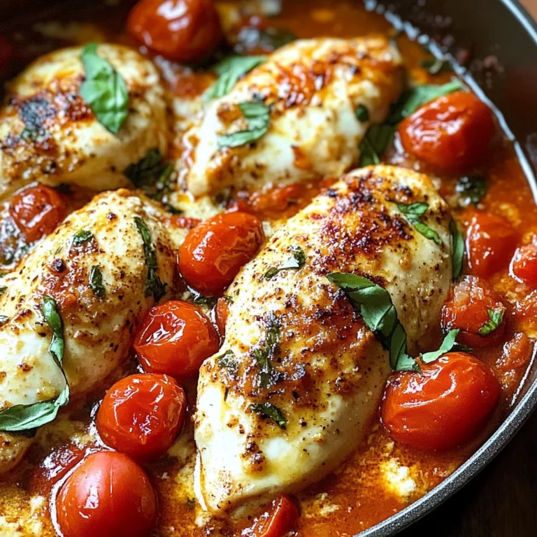 Garlic Tomato Chicken with Mozzarella