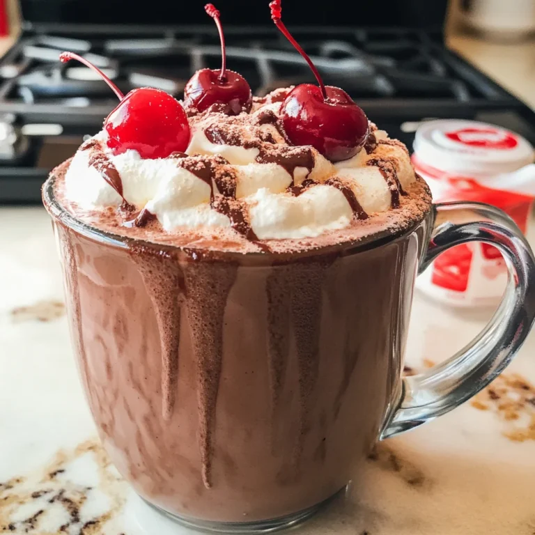 Slow Cooker Chocolate Covered Cherry Hot Chocolate