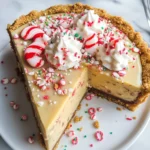 White Chocolate Candy Cane Pie